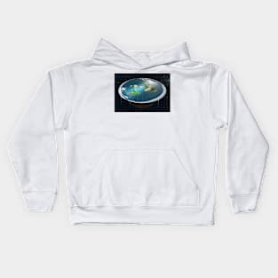 Flat Earth, illustration (C040/3991) Kids Hoodie